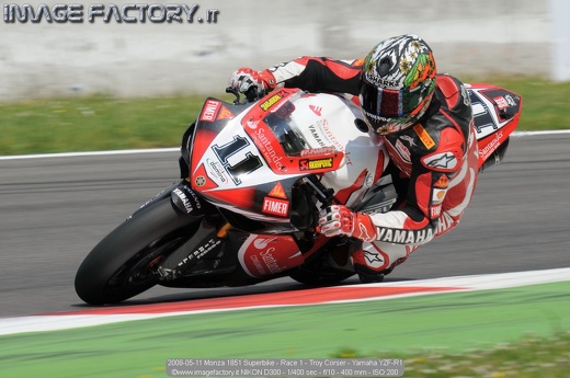 2008-05-11 Monza 1851 Superbike - Race 1 - Troy Corser - Yamaha YZF-R1